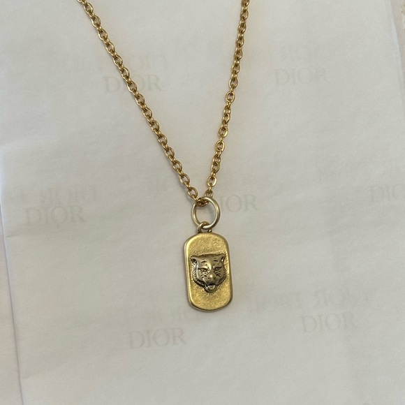 Gold Gucci Tiger Necklace Repurposed - Picture 1 of 5